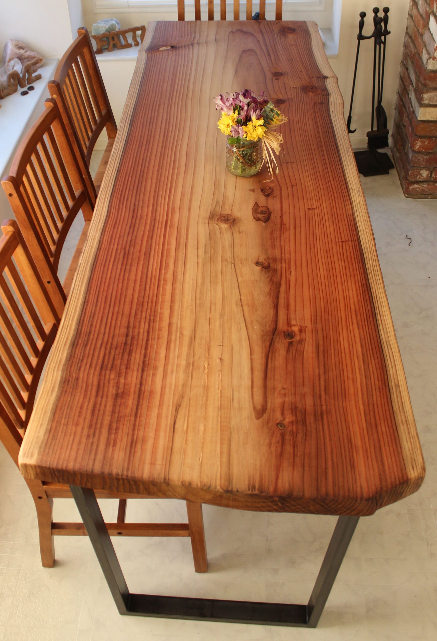 Hand Crafted Live Edge Dining Tables Redwood Featured With throughout dimensions 2650 X 3885