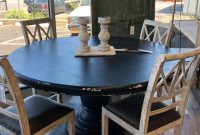 Handcrafted Hand Painted Round Table Done In The Primitive with sizing 4032 X 5376