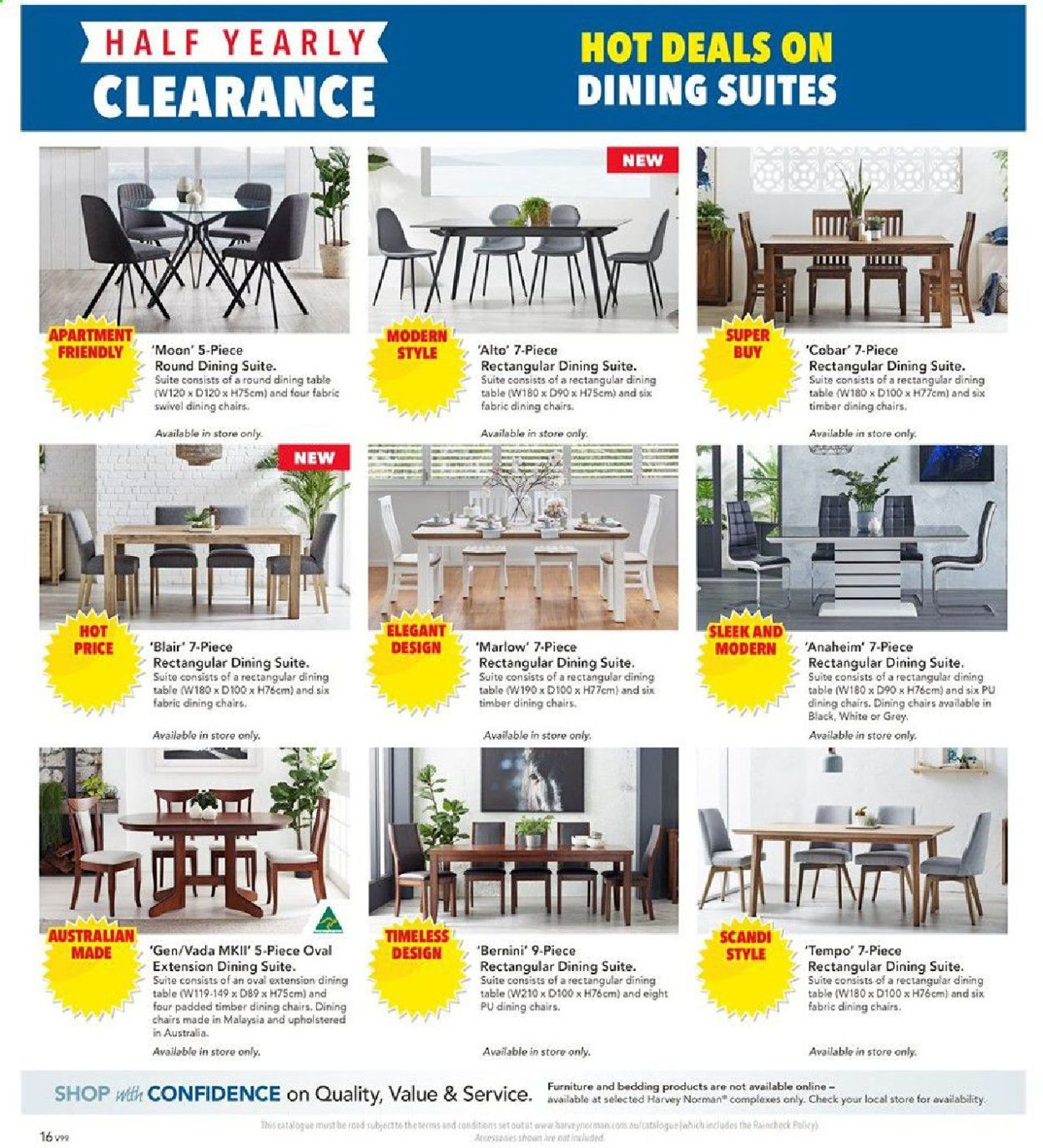 Harvey Norman Current Catalogue 3005 30062019 16 Au with regard to measurements 1250 X 1375