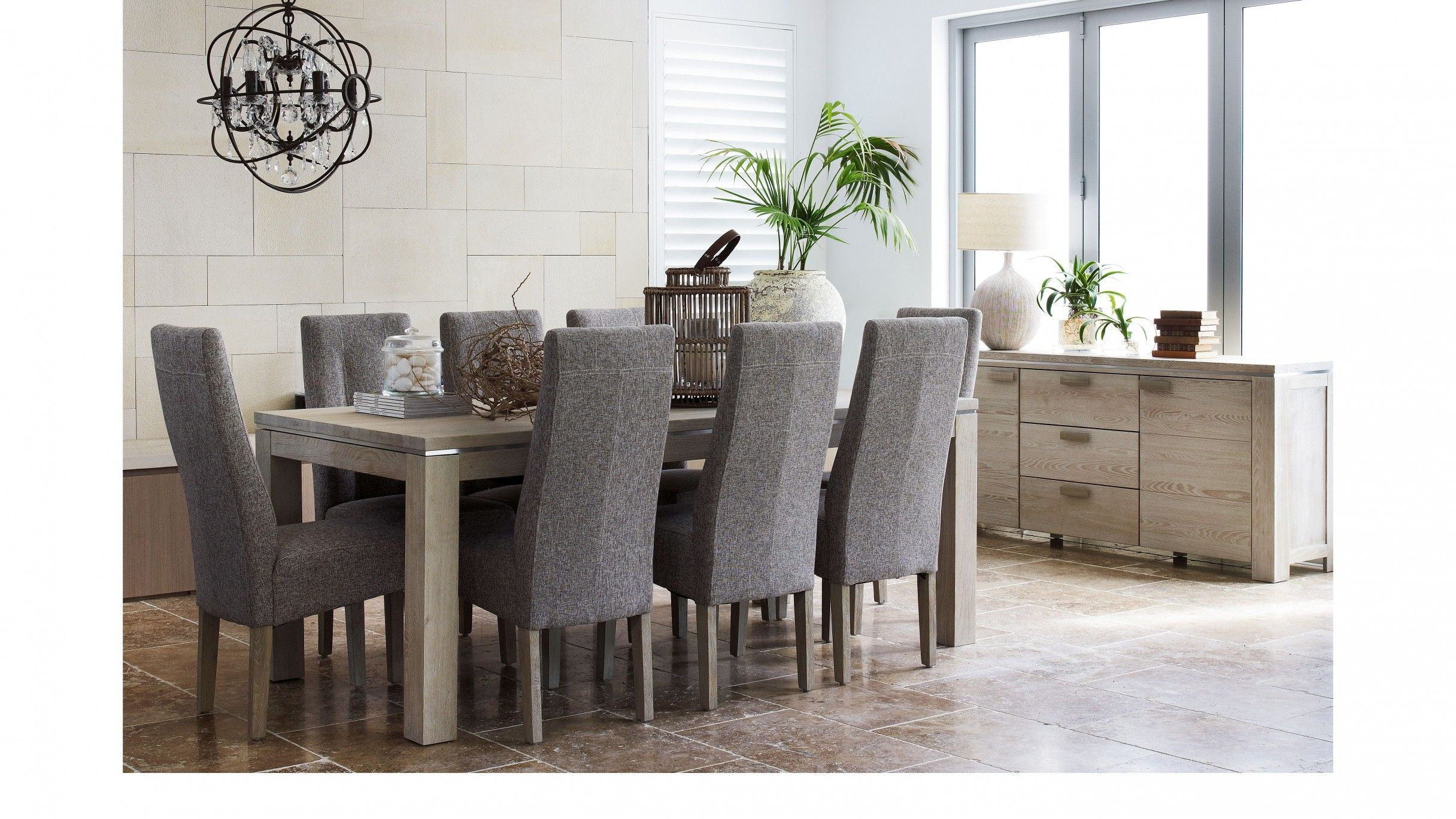 Harvey Norman Sentosa 9 Piece Extension Dining Suite in size 2432 X 1368