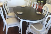 Here Is A Queen Anne Table And Six Chairs That I Painted A pertaining to sizing 2448 X 3264