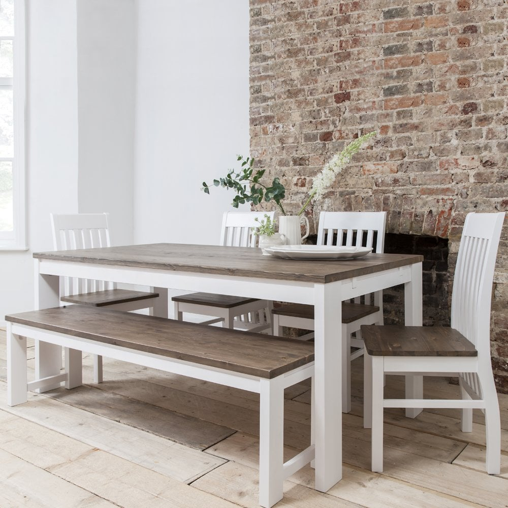 Hever Dining Table With 5 Chairs Bench 2 Extensions with regard to size 1000 X 1000