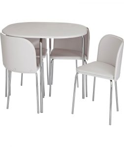 Home Amparo Dining Table 4 Chairs White Flat In 2019 for proportions 840 X 1000