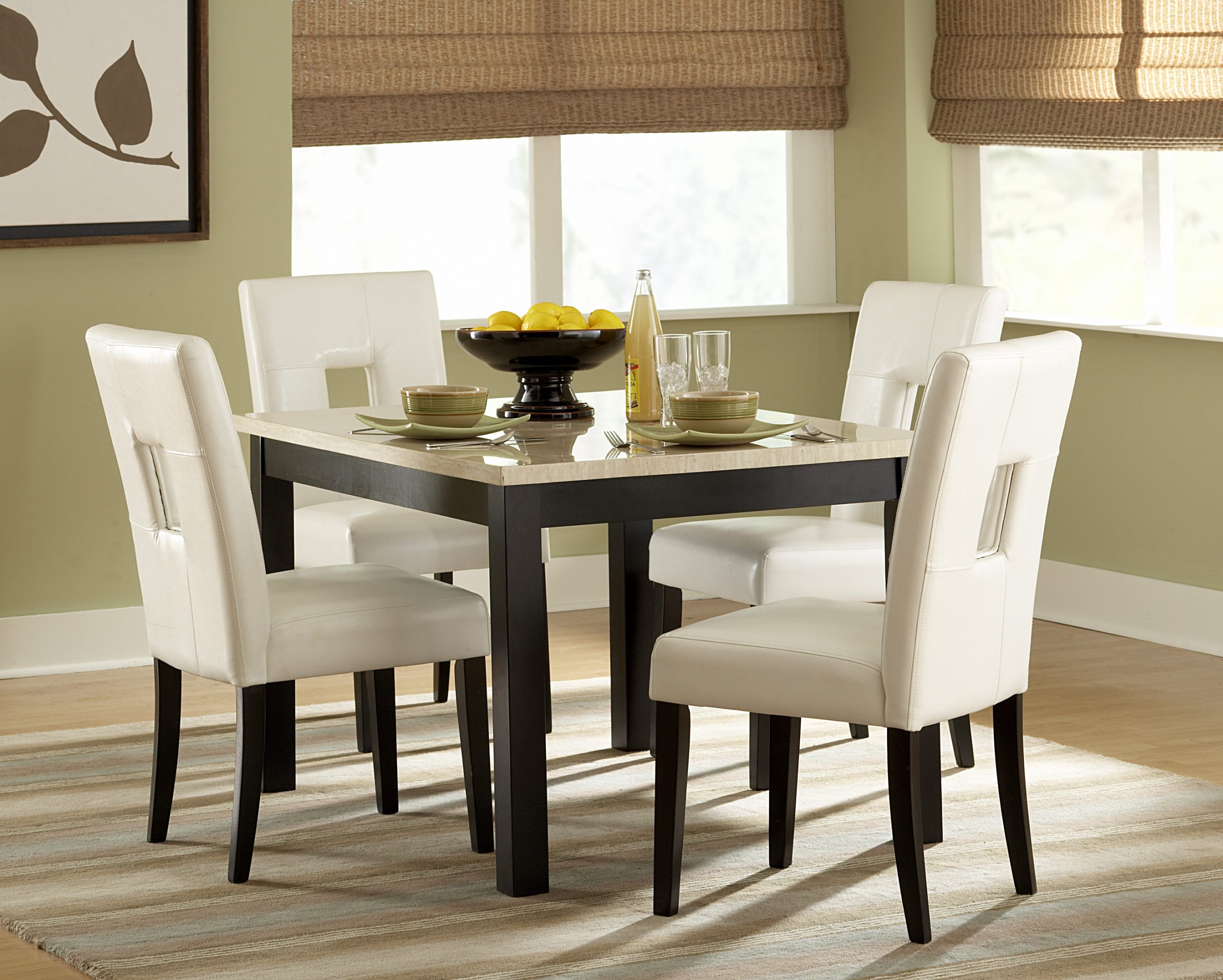 Homelegance Archstone 5pc White Square Dining Table Set regarding dimensions 2800 X 2244