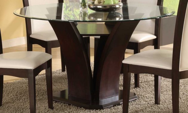 Homelegance Daisy Round 54 Inch Dining Table Round Glass with sizing 1200 X 852