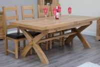 Homestyle Deluxe Solid Oak X Leg Extending Dining Table inside dimensions 1280 X 818