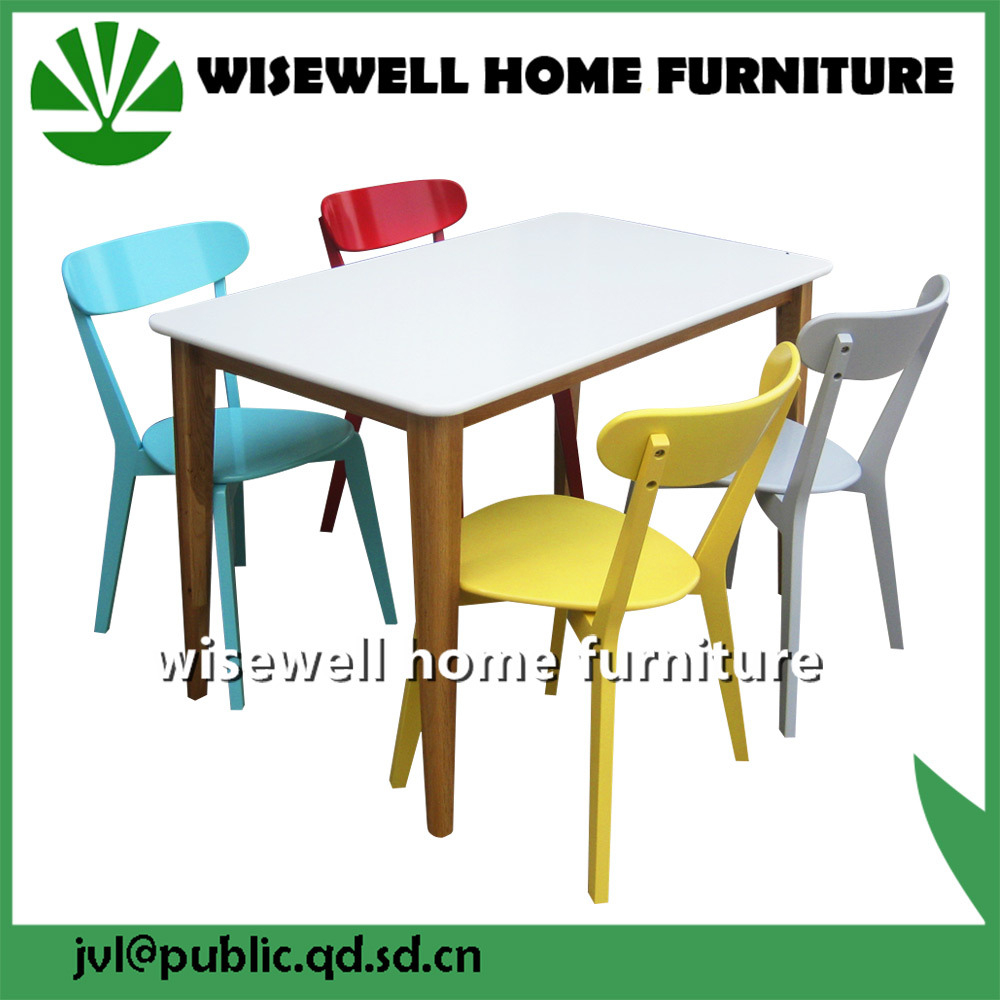 Hot Item Mdf Colorful Dining Room Table And Chair Set throughout proportions 1000 X 1000