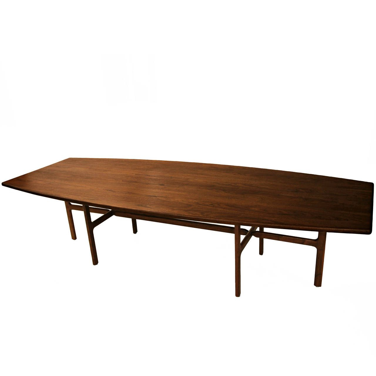 Huge Walnut Surfboard Dining Conference Table Attributed To pertaining to proportions 1280 X 1280