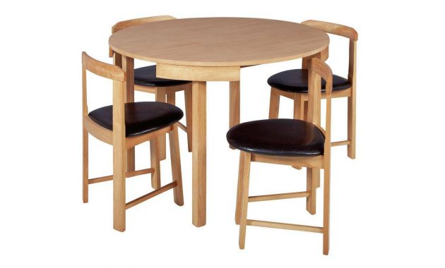 Hygena Alena Oak Circular Dining Table And 4 Chairs throughout measurements 1500 X 880