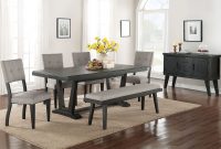 Imari 7 Piece Dining Room Set Black And Grey Black within measurements 1399 X 875