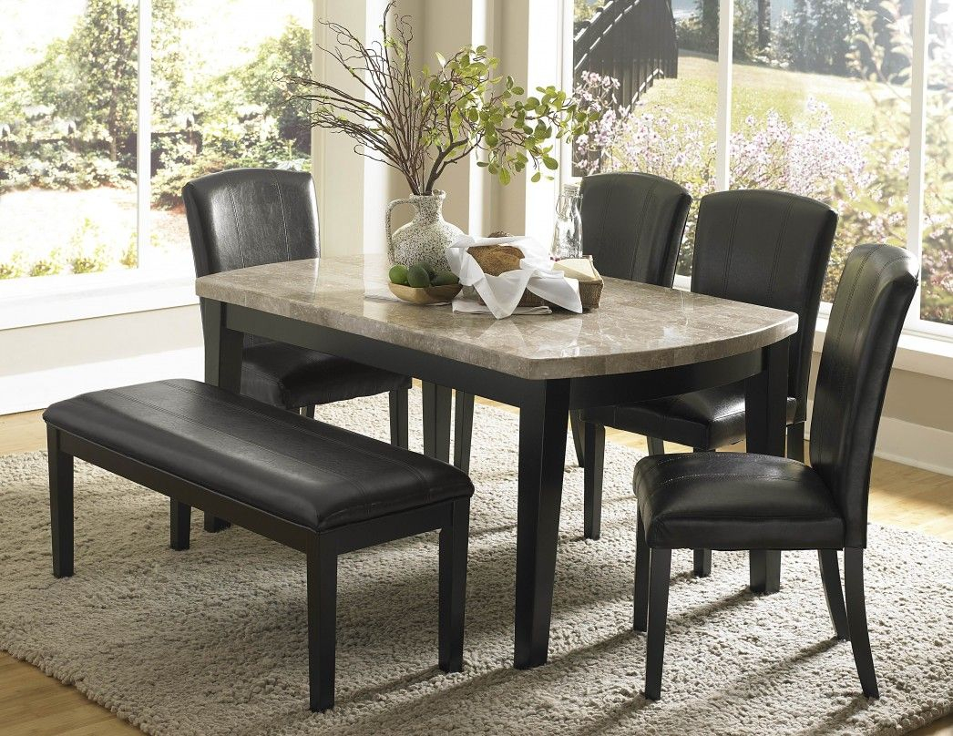 Impressive Black Dining Set Ideas Black Leather Dining Chair for proportions 1046 X 808