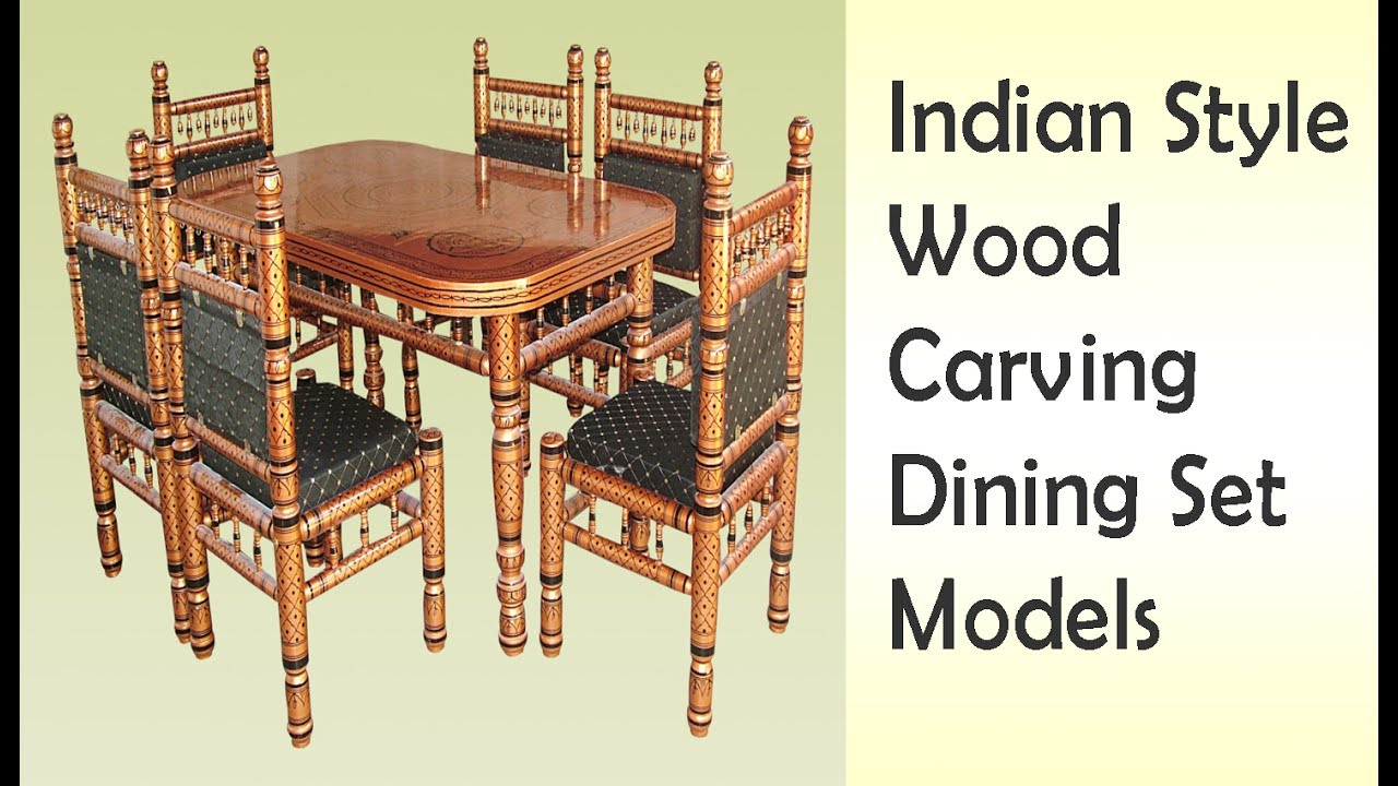 Indian Style Wooden Carving Dining Table Sets World Best in proportions 1280 X 720
