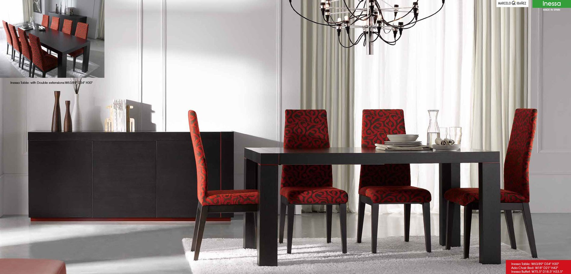 Inessa Ada Contemporary Dining Room Set throughout dimensions 1900 X 913