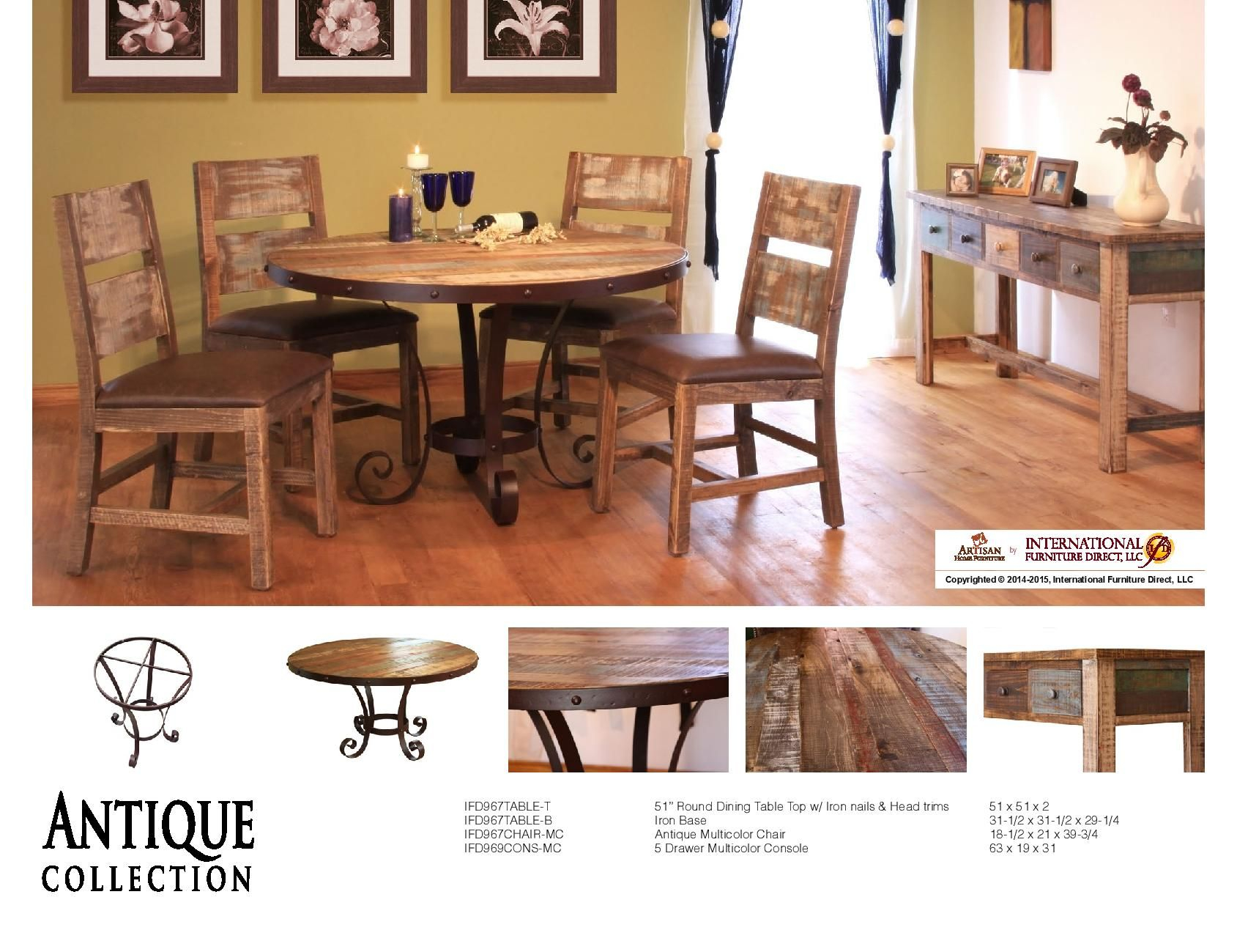 International Furniture Direct Dining Sets in measurements 1689 X 1299