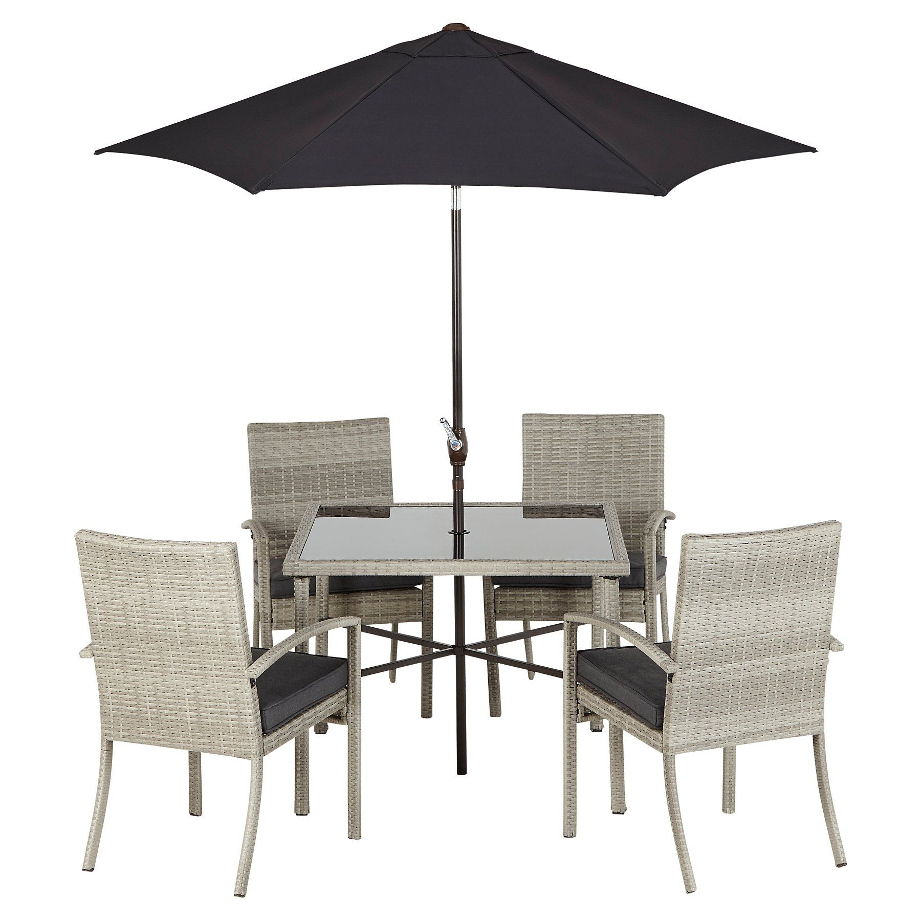 Jakarta Charcoal 6 Piece Patio Set Home Garden George with proportions 1800 X 1800