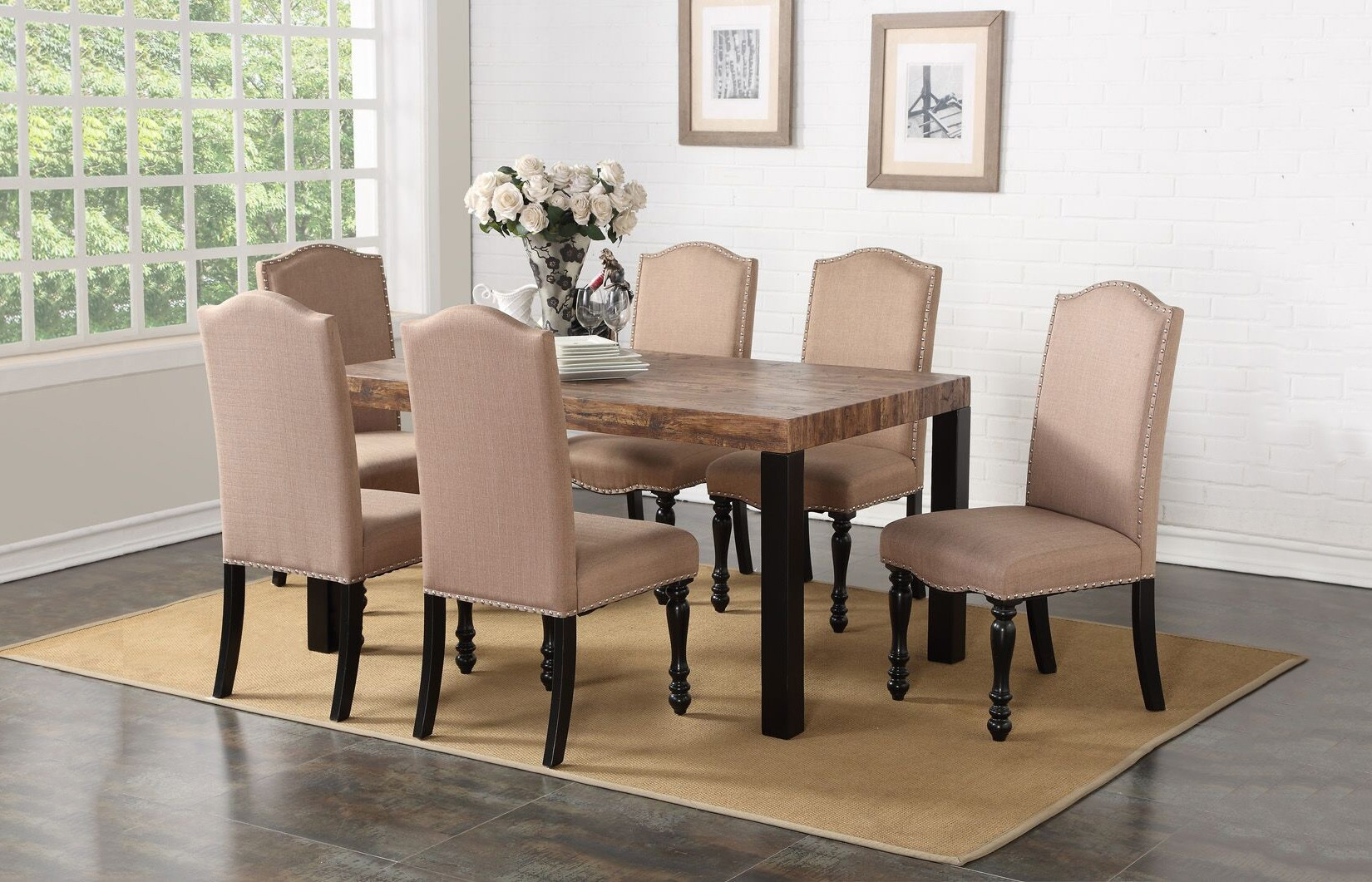 Jennifer 7 Pc Dining Set Orange County Ca Daniels Home intended for dimensions 1650 X 1061