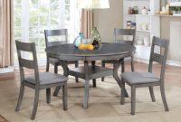 Juniper Transitional Grey 5 Piece Round Dining Set pertaining to proportions 1594 X 1229