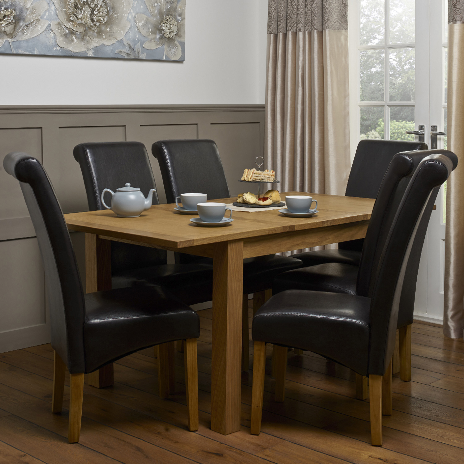 Kansas Extending Dining Table with proportions 1500 X 1500