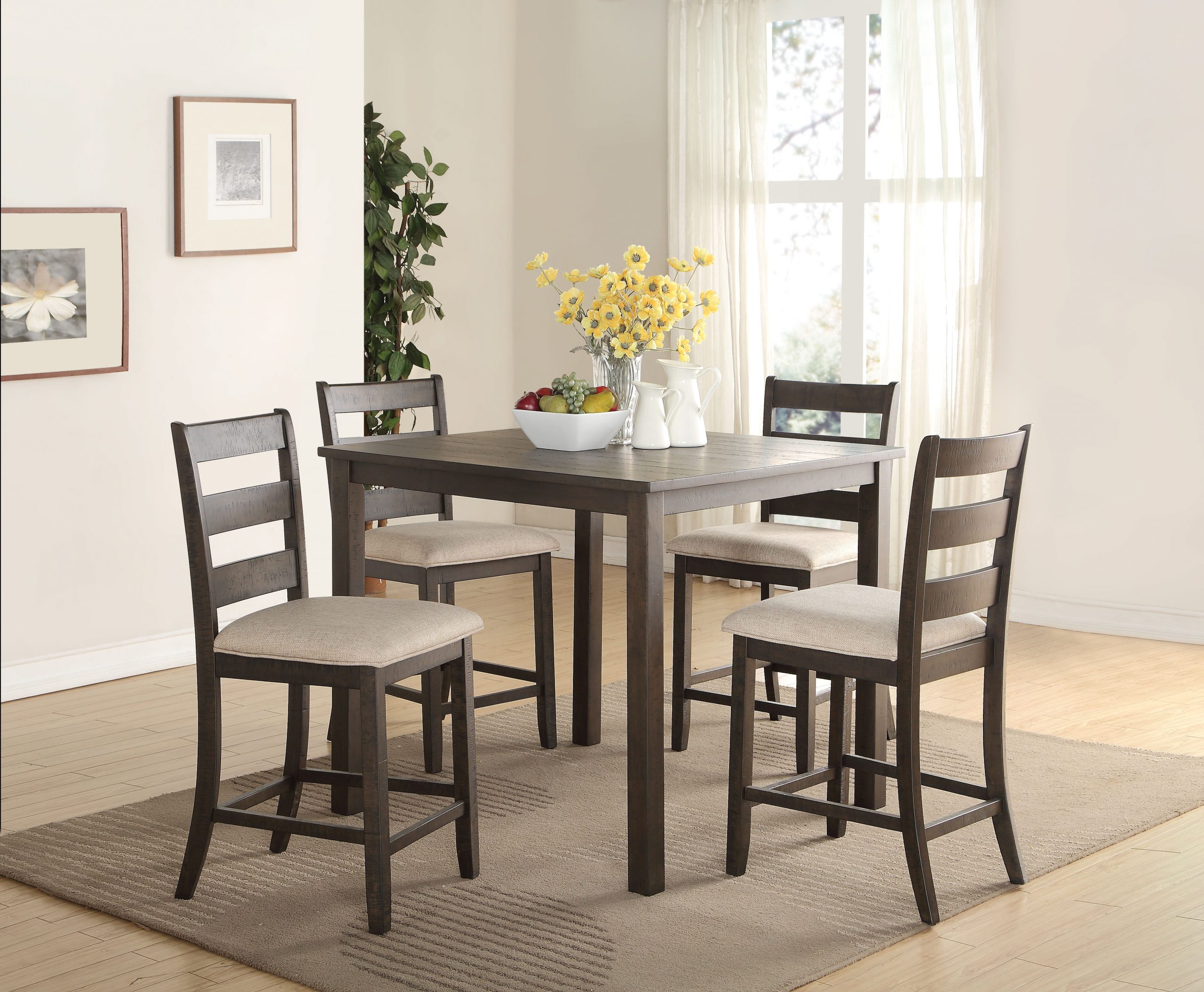 Keesler 5 Piece Counter Height Dining Set with regard to dimensions 4504 X 3712