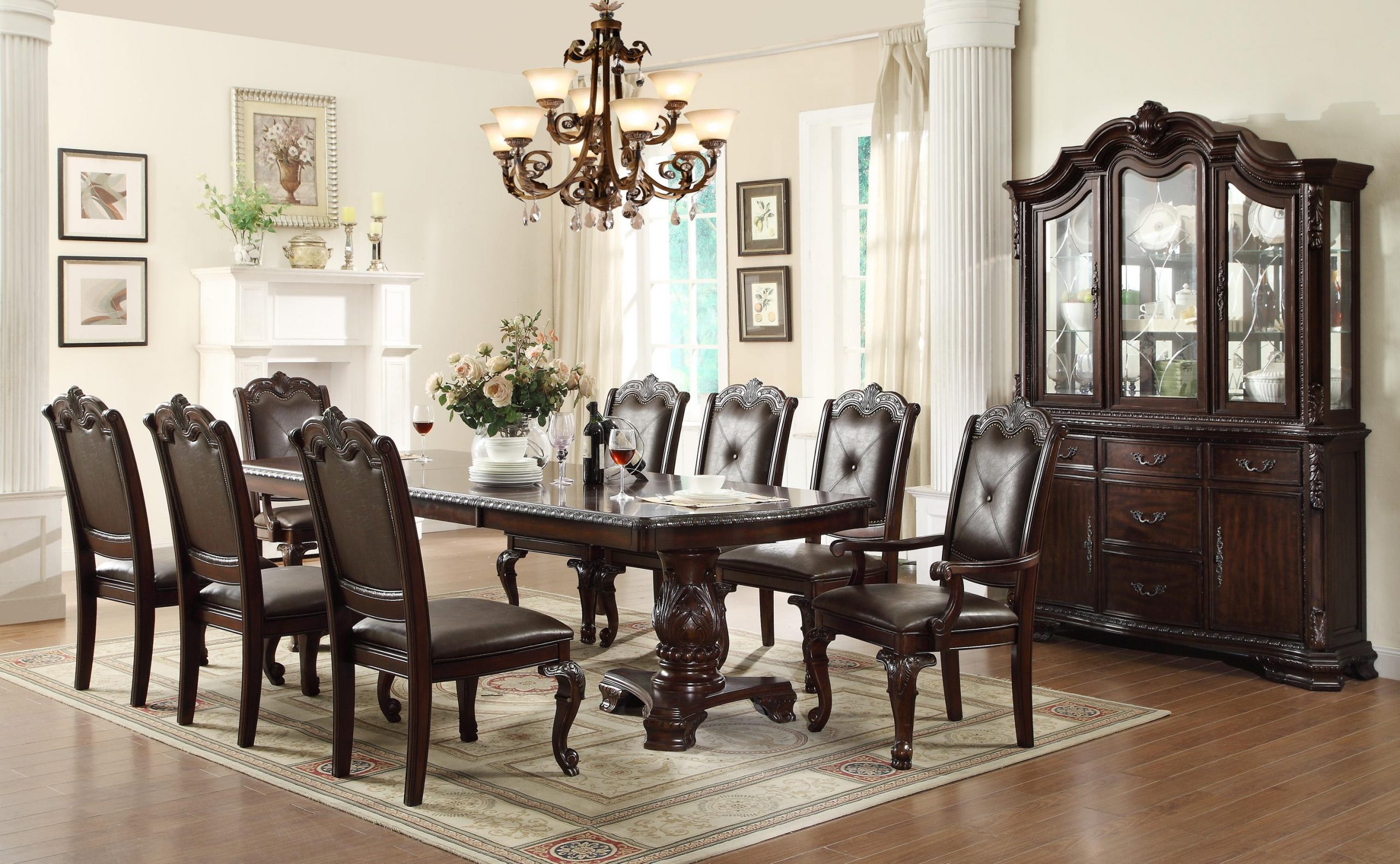 Kiera Formal Dining Room Group intended for proportions 3000 X 1852