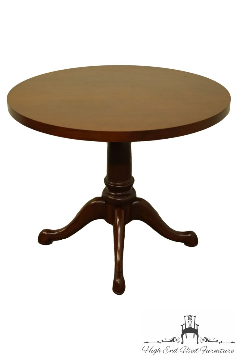 Kimball International Solid Cherry Traditional Style 36 Round Piecrust Accent Table regarding sizing 797 X 1201