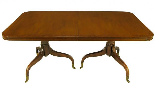 Kittinger Dining Room Table Dining Table Double Pedestal within proportions 1280 X 1280