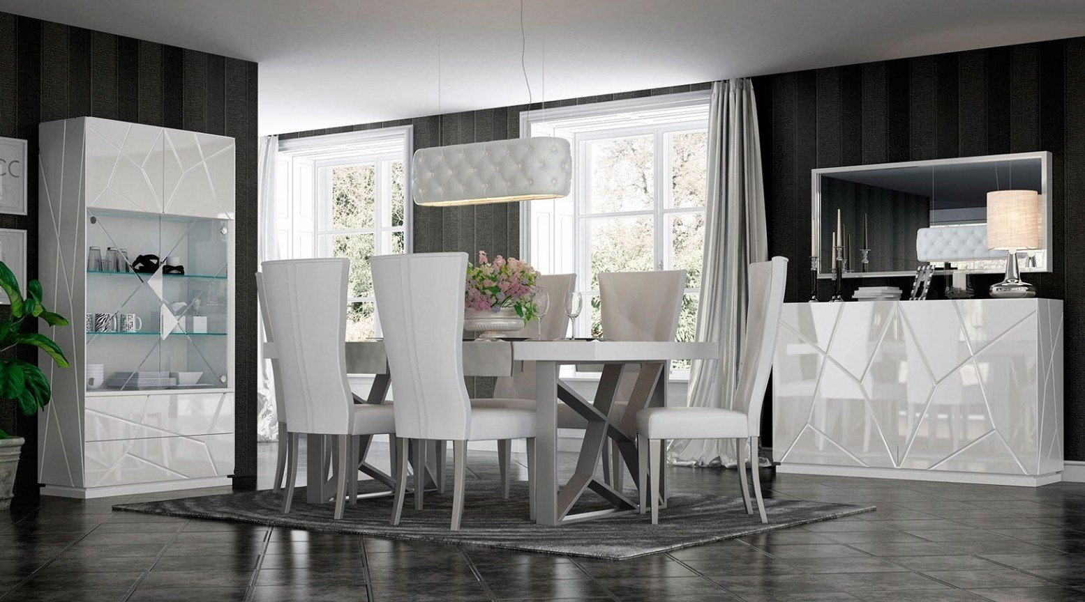 Kiu Modern Dining Room Set intended for proportions 1555 X 864