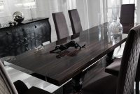 Large Ebony Dining Table Set Luxury Dining Room Dining pertaining to proportions 735 X 1102