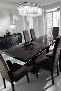 Large Ebony Dining Table Set Luxury Dining Room Dining within proportions 735 X 1102