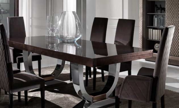 Large Modern Italian Veneered Extendable Dining Table intended for measurements 1000 X 1000