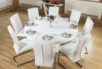 Large Round White Gloss Dining Table Lazy Susan 8 White Chairs 4110 inside size 900 X 900
