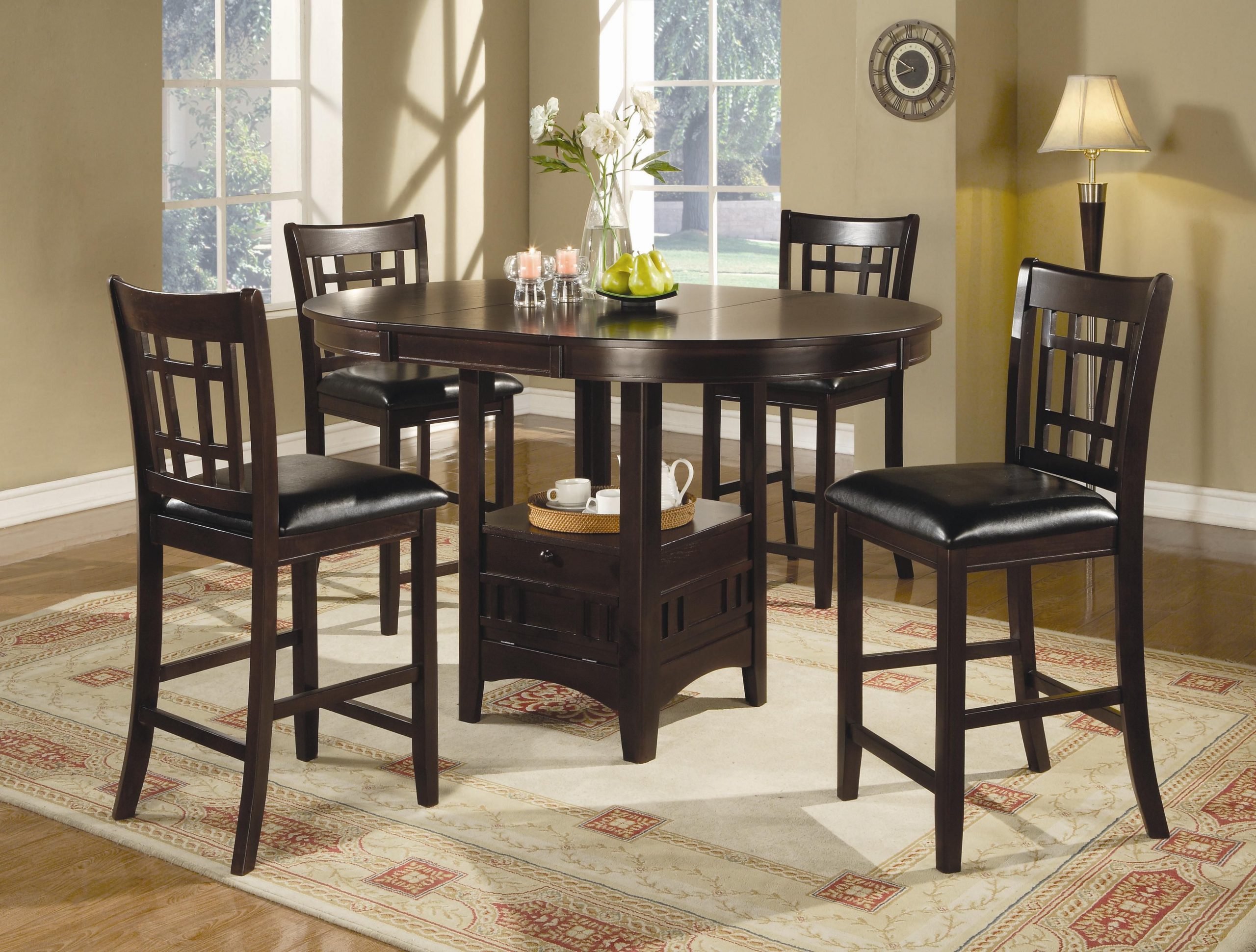 Lavon 5 Piece Counter Table And Chair Set Coaster within dimensions 3681 X 2791