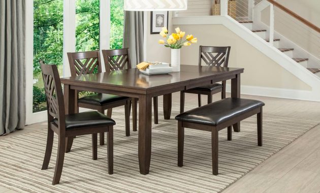 Lebaron Table 4 Side Chairs Bench pertaining to sizing 2400 X 1600