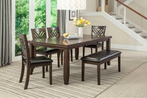 Lebaron Table 4 Side Chairs Bench regarding size 2400 X 1600