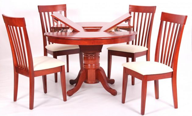 Leicester Dining Set With 4 Chairs Mahogany inside size 1200 X 800