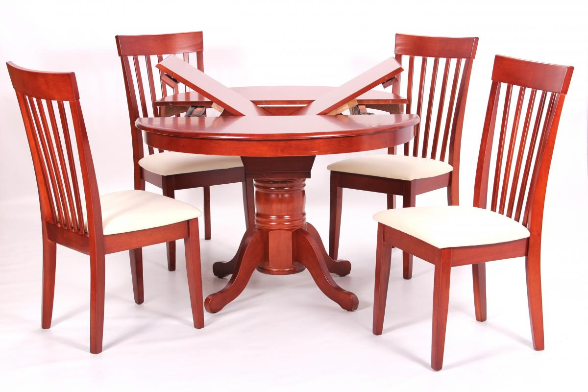 Leicester Dining Set With 4 Chairs Mahogany inside size 1200 X 800