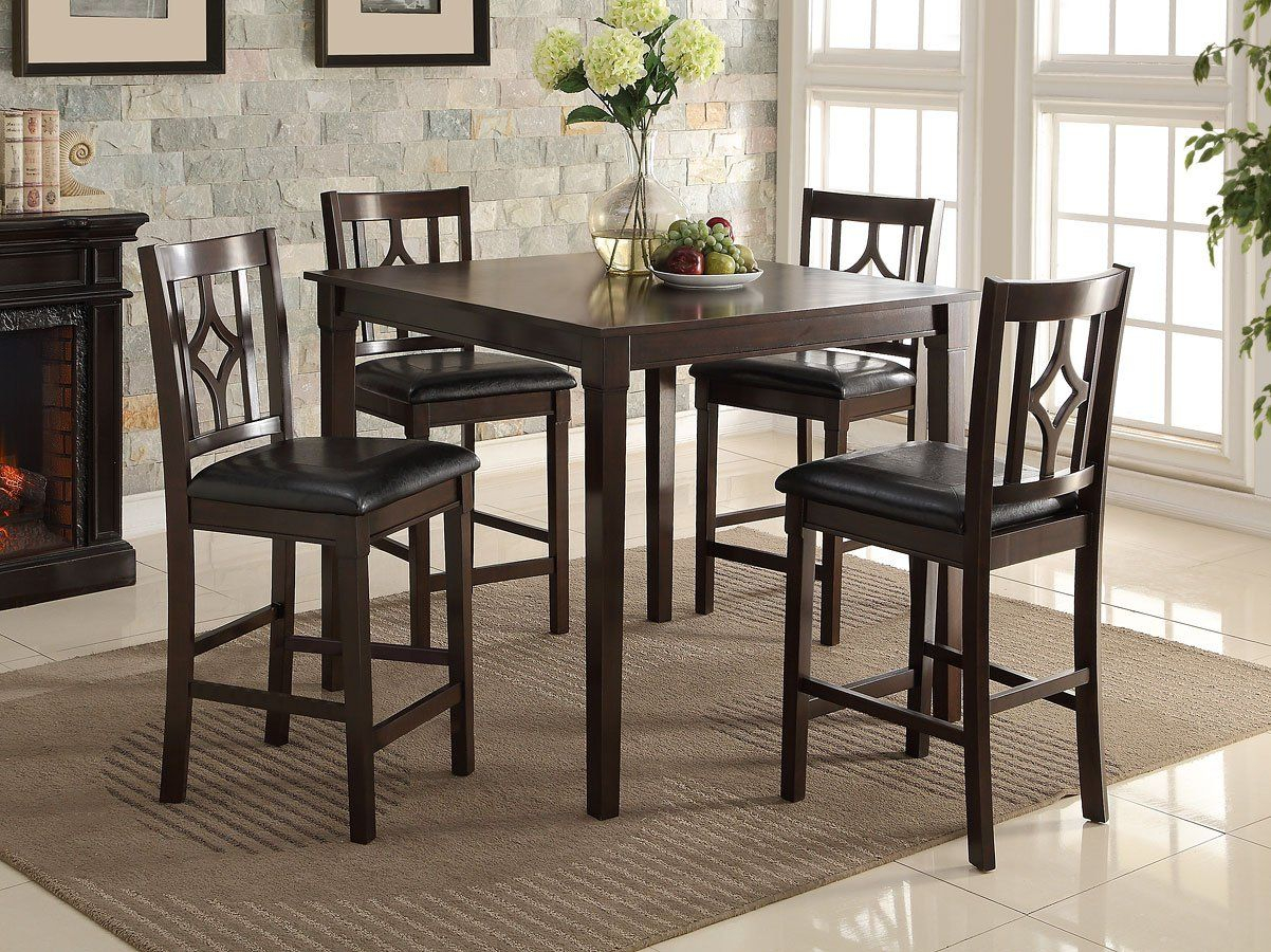 Leon 5 Piece Counter Height Dining Set Counter Height pertaining to proportions 1202 X 900