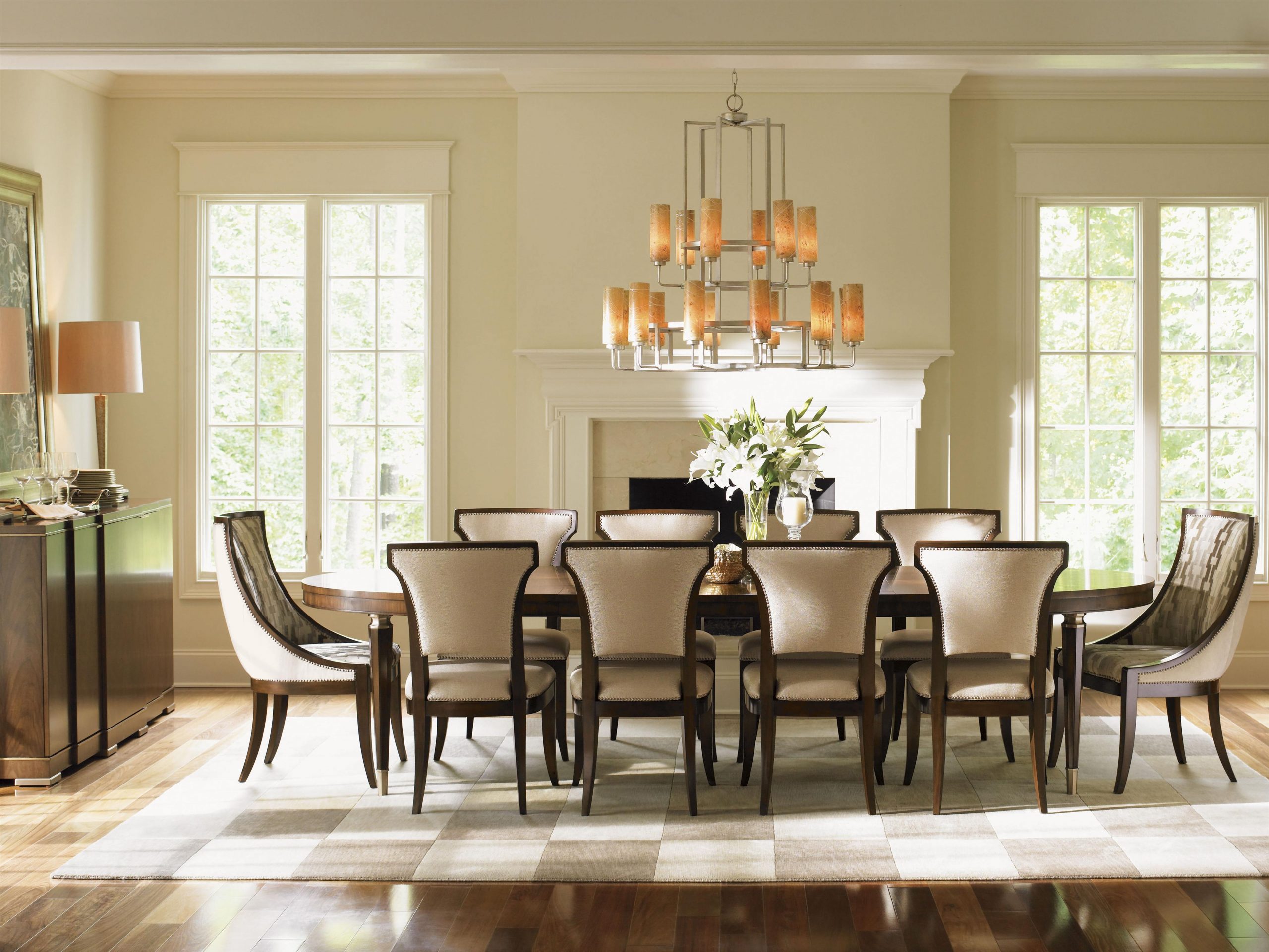 Lexington Tower Place 12 Piece Formal Dining Room Group with regard to sizing 4000 X 3002