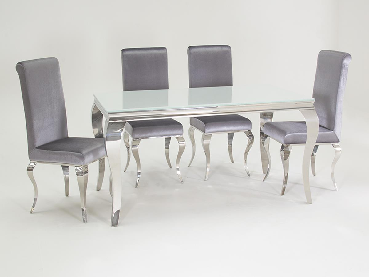 Louis Dining Set White 4 Chairs regarding dimensions 1200 X 900