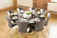 Luxury Large Round Black Oak Dining Table Lazy Susan8 Chairs 4173 Bw throughout measurements 900 X 900