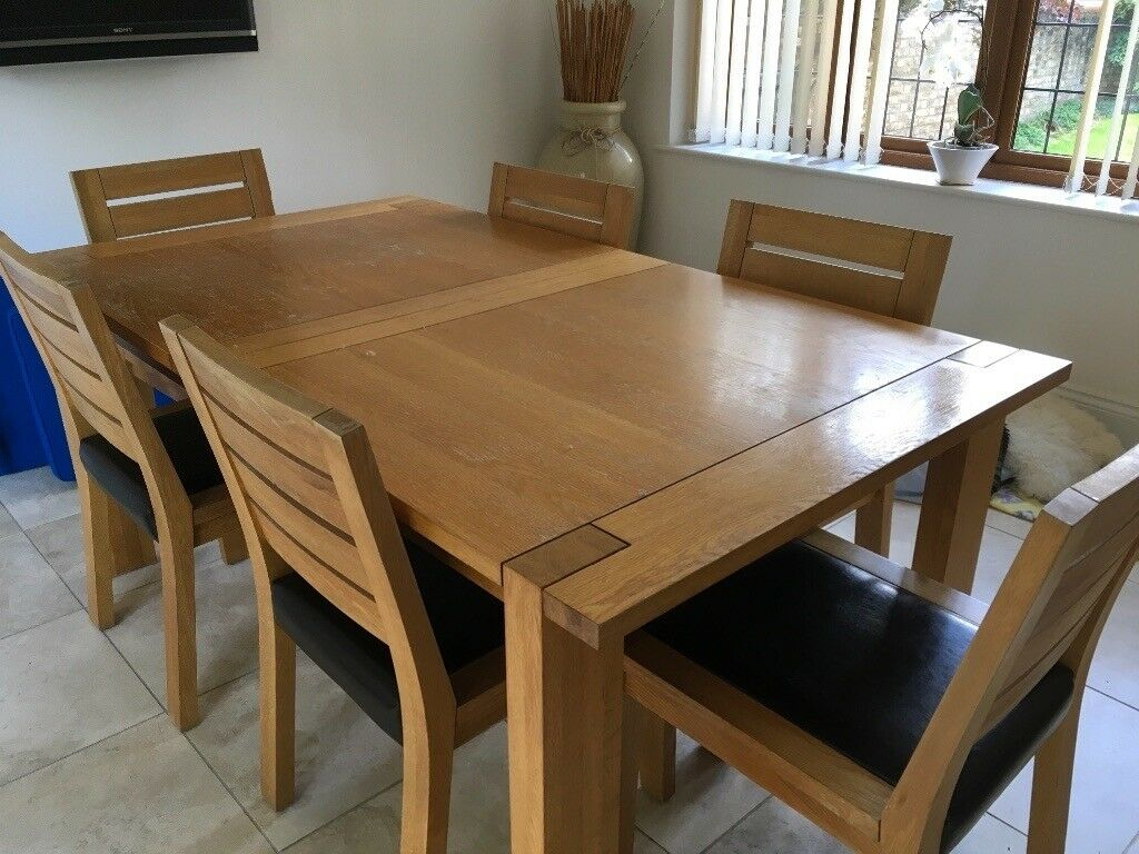 M S Oak Dining Table And 6 Chairs In Croxley Green Hertfordshire Gumtree inside size 1024 X 768