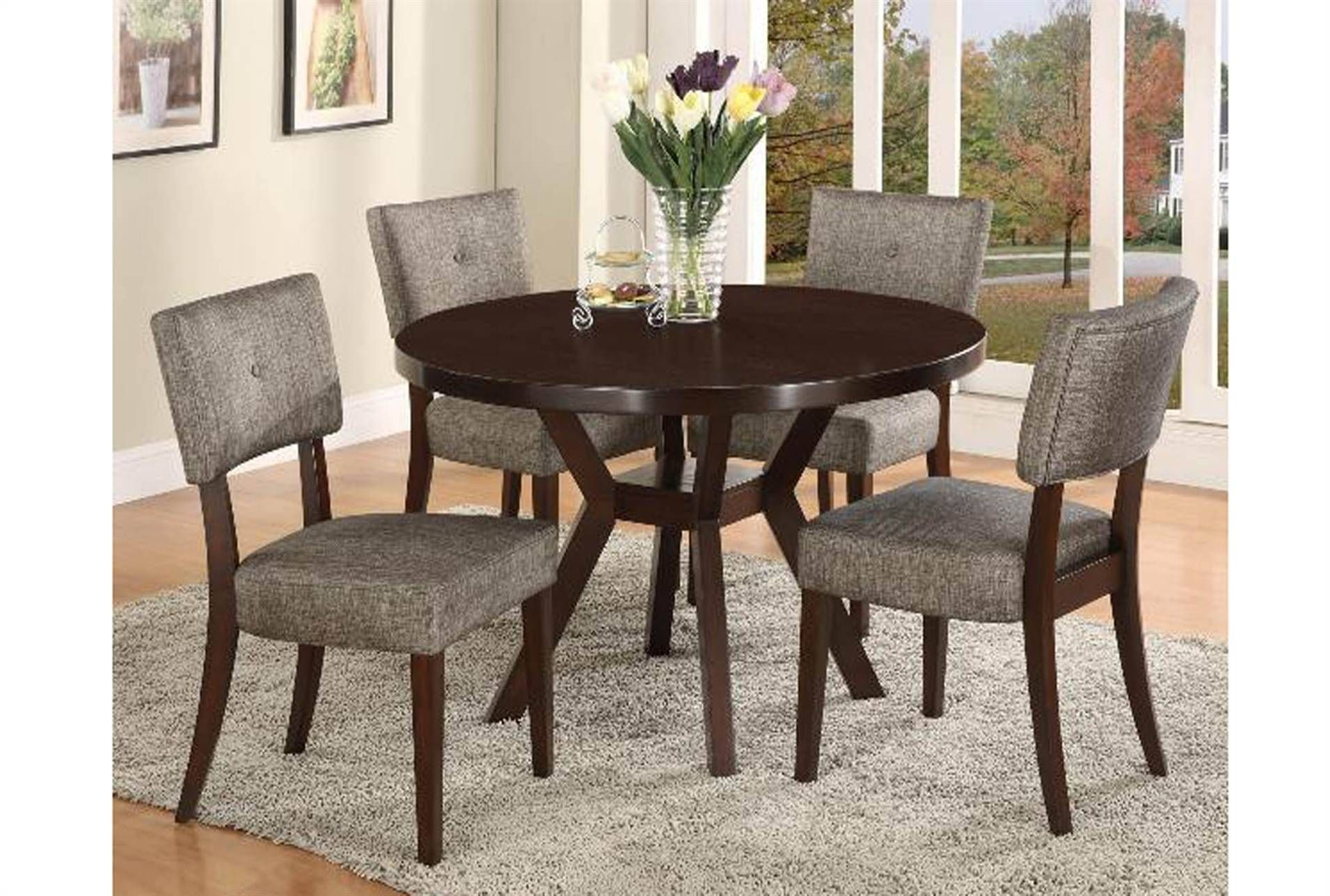 macie round dining room table sets