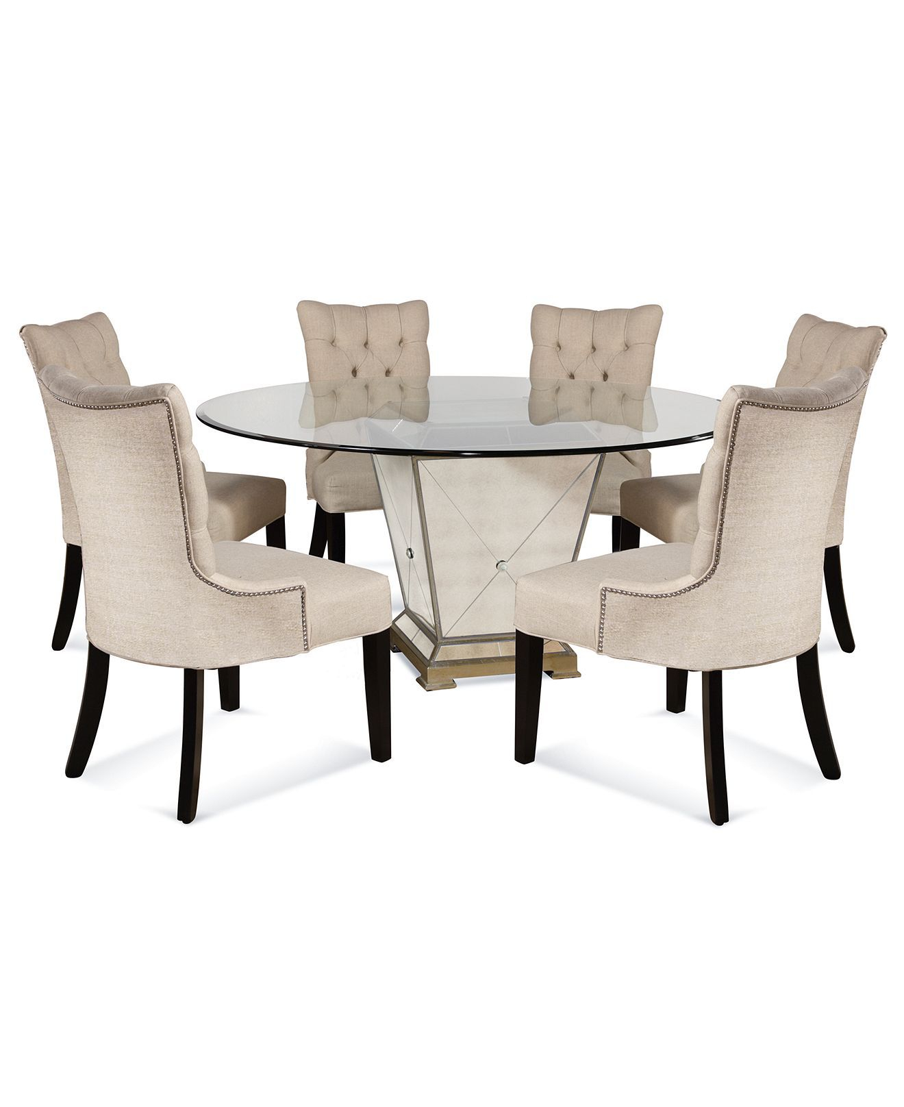 Marais Dining Room Furniture 7 Piece Set 60 Mirrored throughout size 1320 X 1616