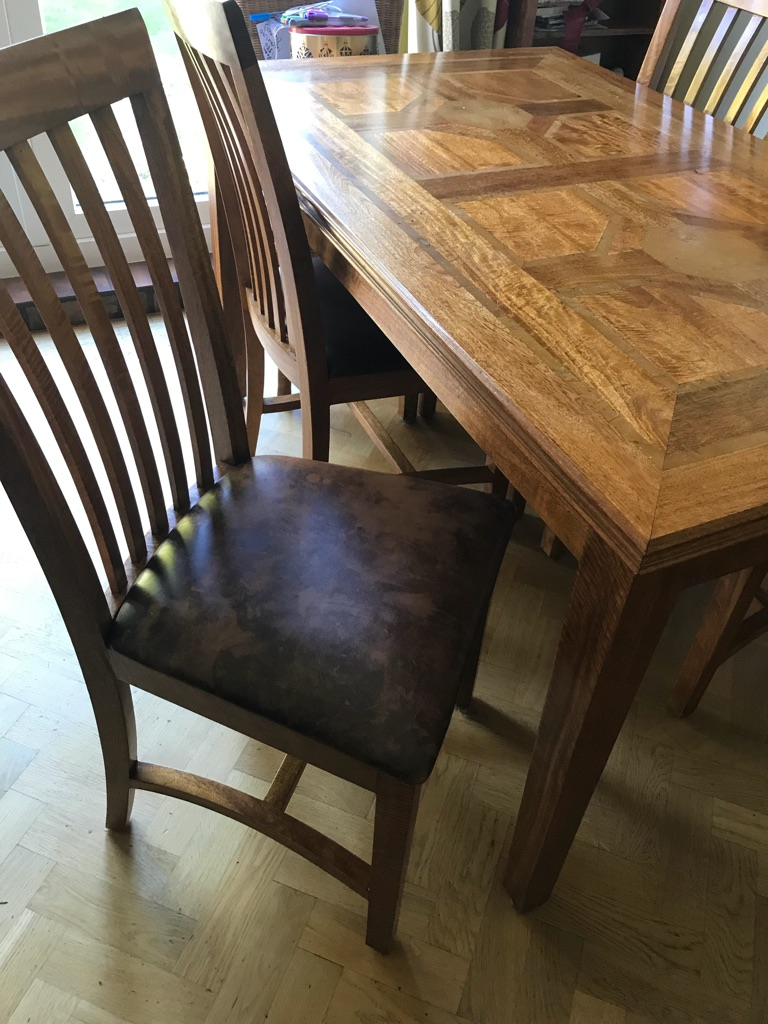 Marks And Spencer Malabar 6 Seater Dining Table And Four Chairs intended for size 768 X 1024