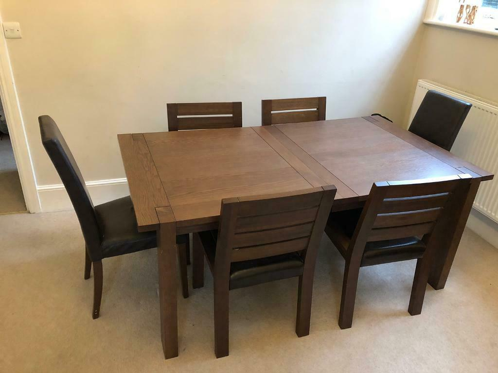 Marks Spencer Sonoma Dark Oak Extending Dining Table And 6 Chairs In Bromley London Gumtree with sizing 1024 X 768
