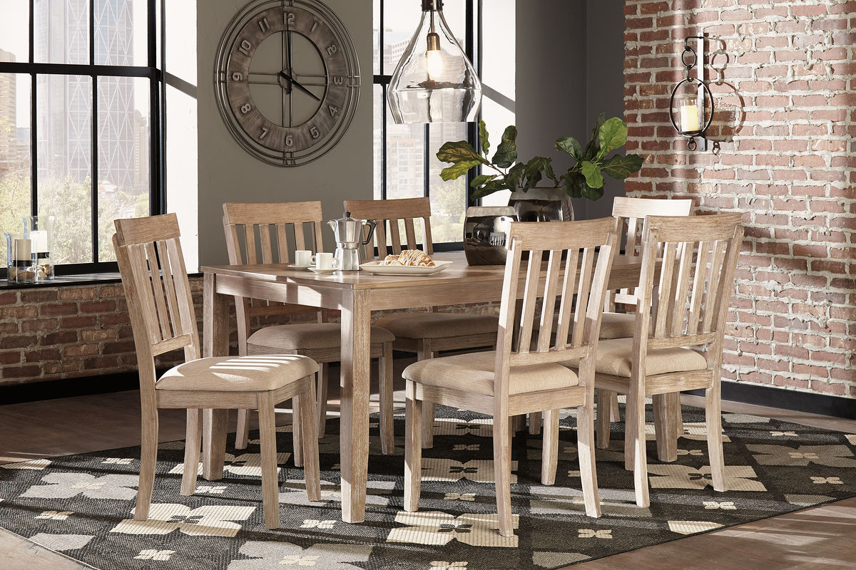 Mattilone White Wash Gray 8 Pc Dining Room Table Set Asho Rug pertaining to sizing 1200 X 800