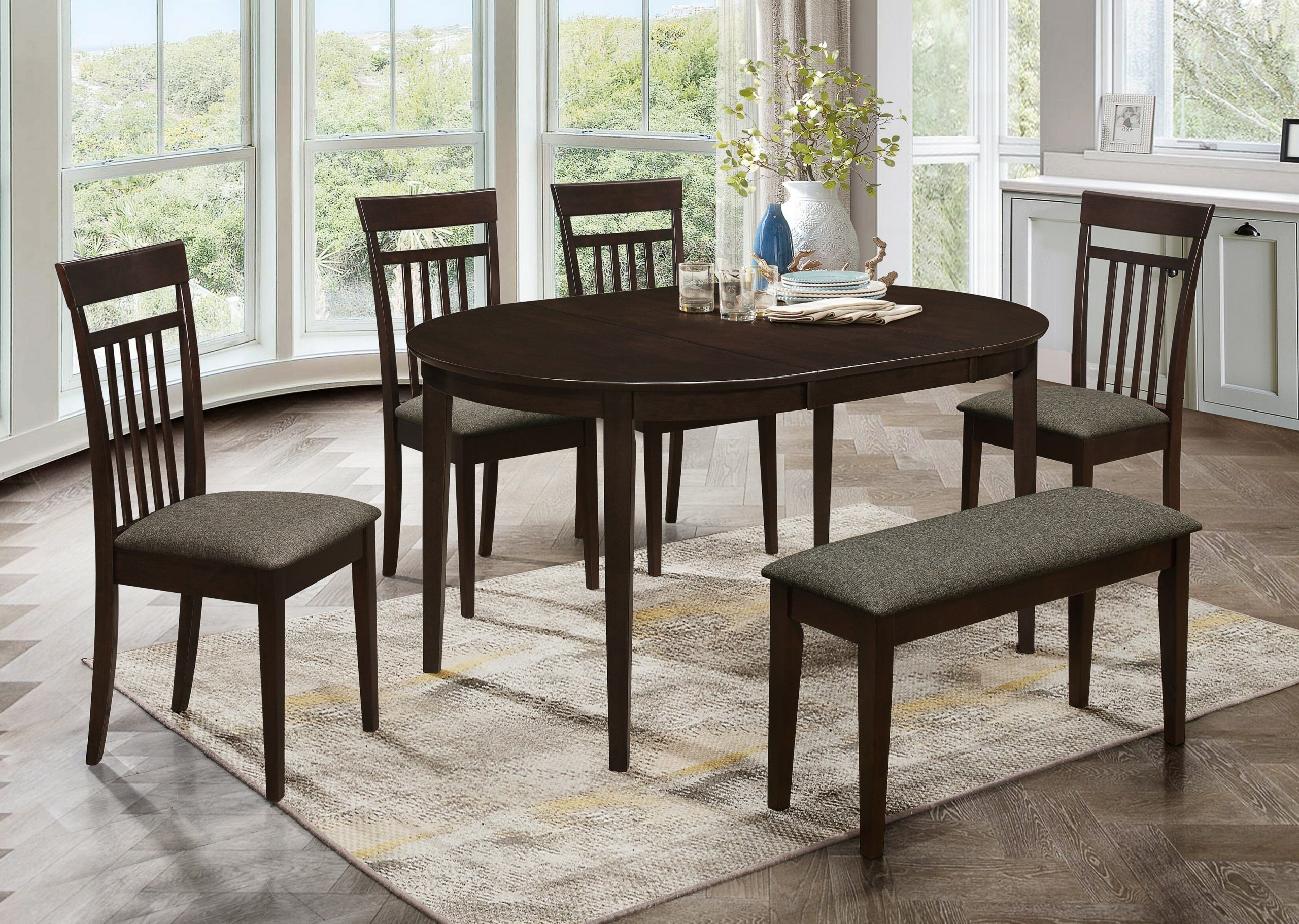 Mcgaughey 6 Piece Drop Leaf Dining Set within measurements 3300 X 2348