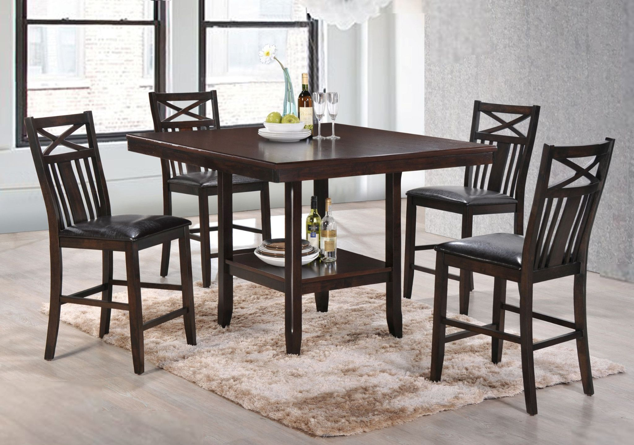 Meghan 5 Piece Counter Height Table And 4 Chairs 54900 pertaining to dimensions 2048 X 1437