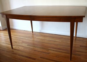 Mid Century Modern Dining Table With A Surfboard Design And with sizing 3617 X 2563