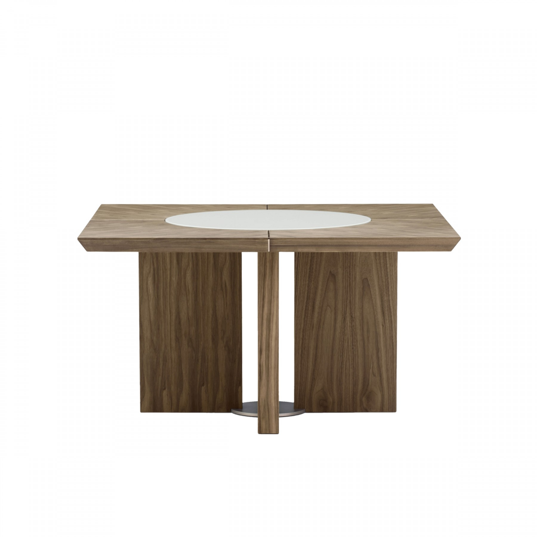 Midollo Walnut Square Dining Table Beyond Furniture pertaining to measurements 1800 X 1800